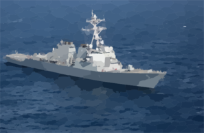 The Guided Missile Destroyer Uss Donald Cook (ddg 75) Underway. Clip Art