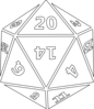 Twenty-sided Dice Clip Art