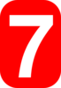 Number Seven In Red Clip Art