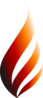 Orange Logo Flame - Narrowed Clip Art