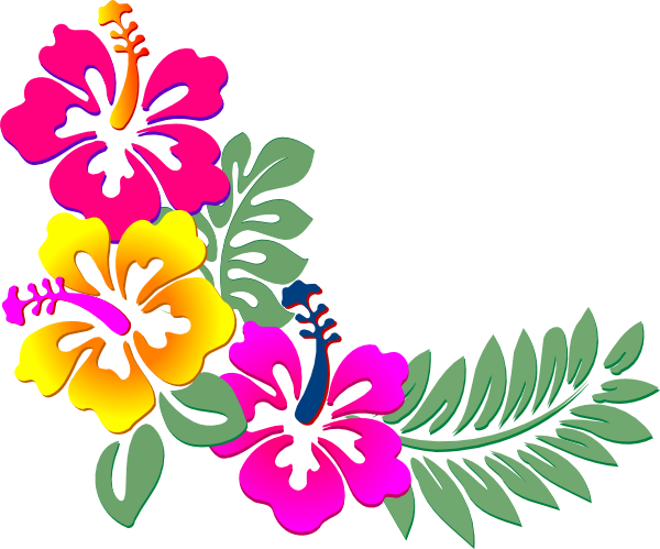 Hibiscus Corner Clip Art at Clker com vector clip art 