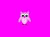 Pink Owl On Pink Background 2 Clip Art