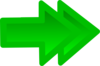 Double Forward Arrow In Green Clip Art