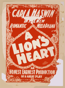 Carl A. Haswin In The New Romantic Melodrama, A Lion S Heart An Honest, Earnest Production Of A Great Play.  Clip Art