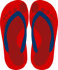 Red Flipflops Clip Art