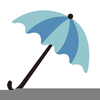 Blue Umbrella Shower Clipart Image