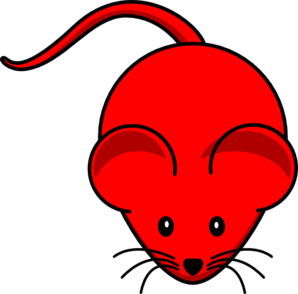 Red Mouse Red Tail Clip Art