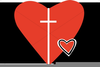Religious Hearts Clipart Image