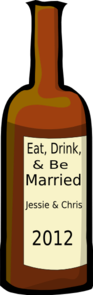 Wedding Bottle Of Wine Clip Art