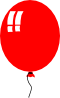 Red Baloon Helium Party Clip Art