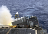 The Destroyer Uss O Bannon (dd 987) Launches A Rim-7 Nato Sea Sparrow Missile During An Exercise Conducted With The Atlantic Fleet Weapons Training Facility Image
