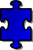 Blue Jigsaw Piece Clip Art