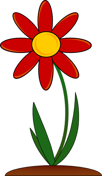 Download Red Flower Clip Art at Clker.com - vector clip art online ...