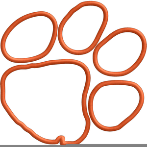 Free Tiger Paws Print Clipart Image