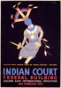 Indian Court, Federal Building, Golden Gate International Exposition, San Francisco, 1939 Apache Devil Dancer From An Indian Painting, Arizona / Siegriest. Image