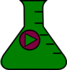 Flask Erlenmeyer Start Dark Green Clip Art