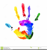 Colorful Handprint Clipart Image