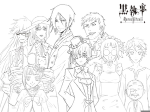 Black Butler Lineart Image
