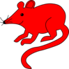 Mouse Outline - Red Clip Art