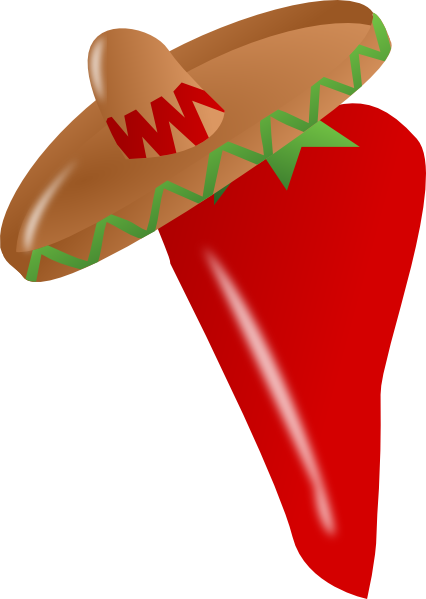 Red Chili Pepper Wearing A Sombrero Clip Art at Clker.com - vector clip