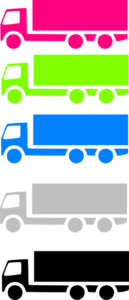 Coloured Trucks Clip Art