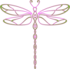 Pink And Green Dragonfly Clip Art