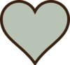 Heart, Green, Brown Clip Art