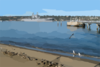 The Amphibious Assault Ship Uss Peleliu (lha 5) Transits San Diego Bay As She Returns From A Deployment In Support Of Operation Iraqi Freedom (oif). Clip Art