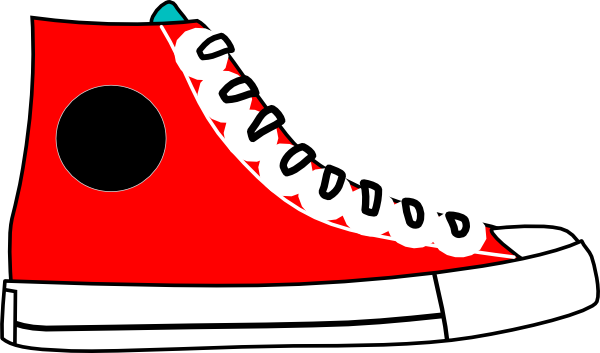 Red Hightop Clip Art at Clker.com - vector clip art online, royalty ...