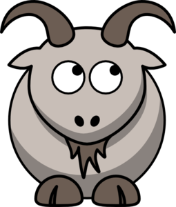 Goat Looking Right-up Clip Art