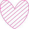 Heart Outline- Pink Clip Art
