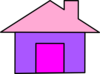 House In Pink And Purple Clip Art
