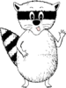 White Raccoon Clip Art