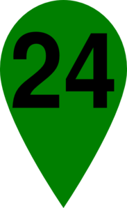 Green 24 Clip Art