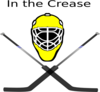 Goalie Mask Crossed Sticks Clip Art