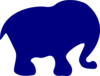 Blue Elephant Clip Art