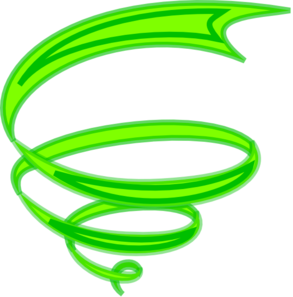 Spiral-lt.green Clip Art