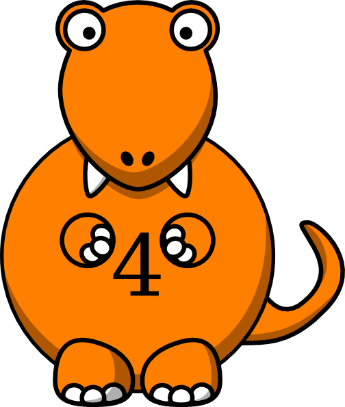 orange colour dinosaur