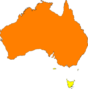 Australia Map Orange Clip Art