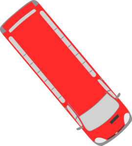 Red Bus - 310 Clip Art