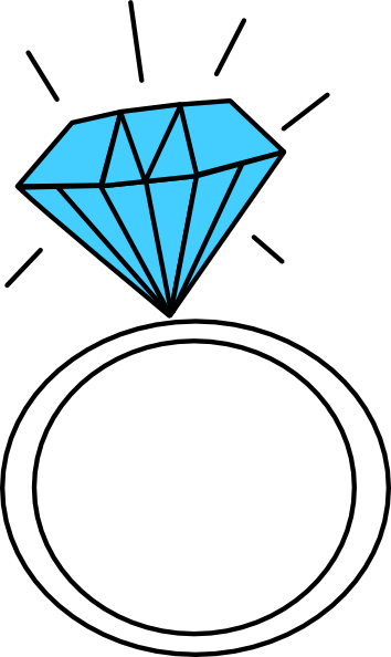 Diamond Ring-teal Clip Art at Clker.com - vector clip art online