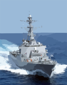 At Sea With The Guided Missile Destroyer Uss Cole (ddg 67). Clip Art