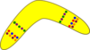 Yellow Boomerang Clip Art
