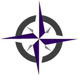Purple Compass Rose Clip Art