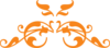 Burnt Orange Swirl Center Clip Art