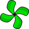 Green Fan 2 Clip Art