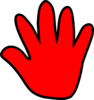 Child Handprint Red Clip Art