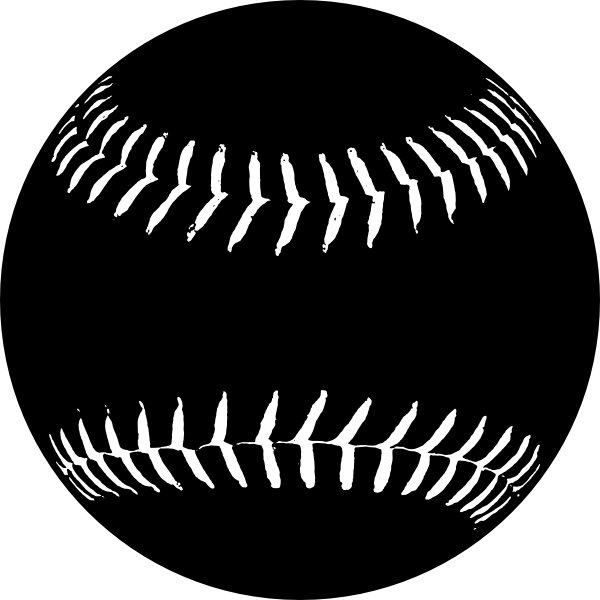 Black Softball Clip Art at Clker.com - vector clip art online, royalty