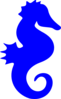 Blue Sea Horse Clip Art