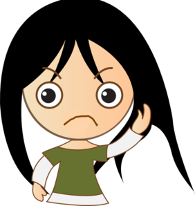 Cute Girl Sad Clip Art at Clker.com - vector clip art online, royalty